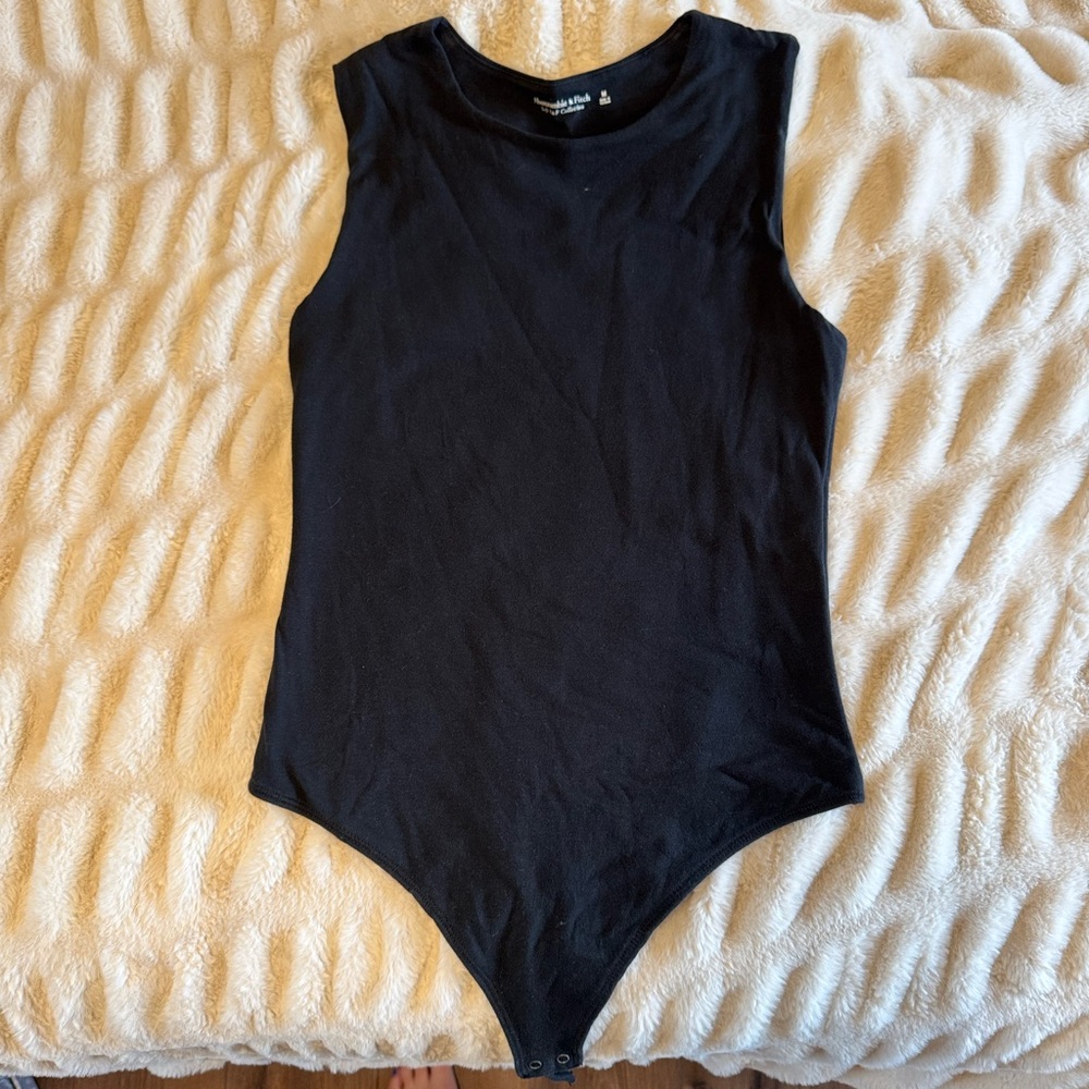 Abercrombie & Fitch Black Sleeveless Bodysuit